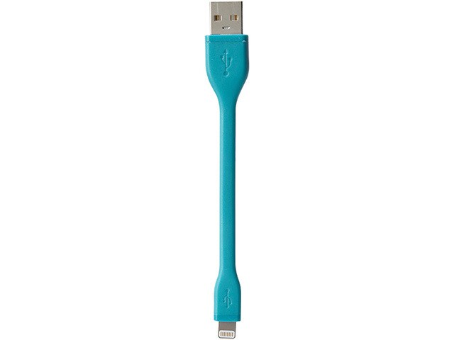 Nexxtech 10cm Flexible USB to Lightning Cable Teal