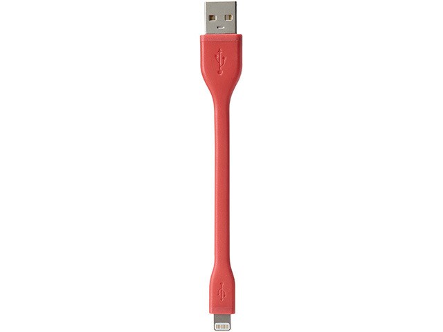 Nexxtech 10cm Flexible USB to Lightning Cable Coral