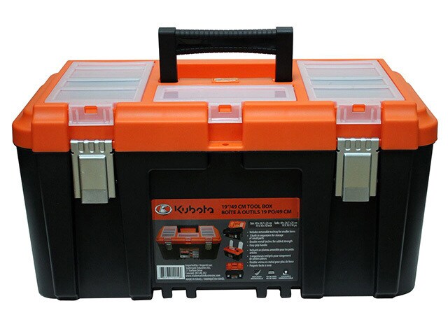 Kubota 49cm 19 quot; Tool Box with Clear Organizer Top