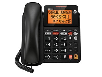 AT&T CL4940BK Corded Phone with Digital Answering Machine