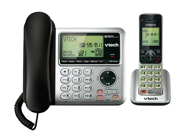 VTech CS6649 Corded Cordless Answering System with Caller ID Call Waiting