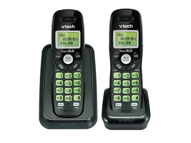 VTech CS6114 21 2 Handset Cordless Phone System Black