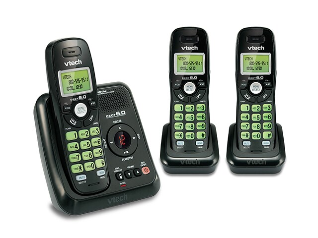 VTech CS6124 31 DECT 6.0 Cordless Phone and Answering System 3 Handsets