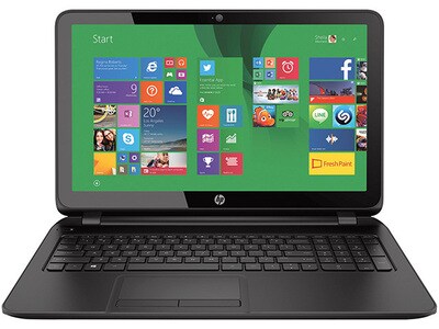 HP 15-f240ca 15.6" Laptop with AMD Dual-Core E1-2100 APU, 500GB HD, 4GB RAM & Windows 8.1 - Black