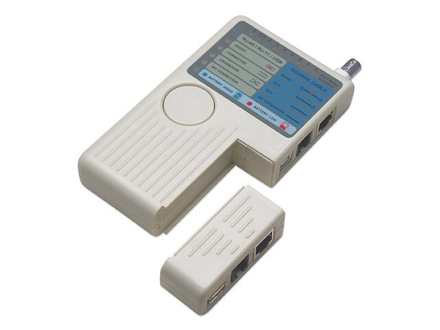 Intellinet Cable Tester for BNC USB RJ 11 RJ 45 Cables