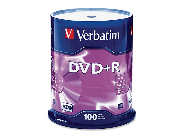 Verbatim DVD R 4.7GB 16x 100 Pack