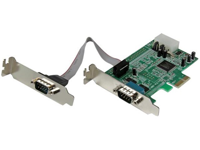 StarTech PEX2S553LP 2 Port Low Profile Native RS232 PCI Express Serial Card with 16550 UART