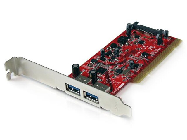 StarTech PCIUSB3S22 2 Port PCI SuperSpeed USB 3.0 Adapter Card with SATA Power