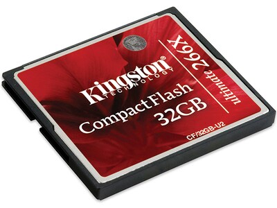Carte mémoire Ultimate CompactFlash 266x 32 Go CF32GBU2 de Kingston avec logiciel de récupération