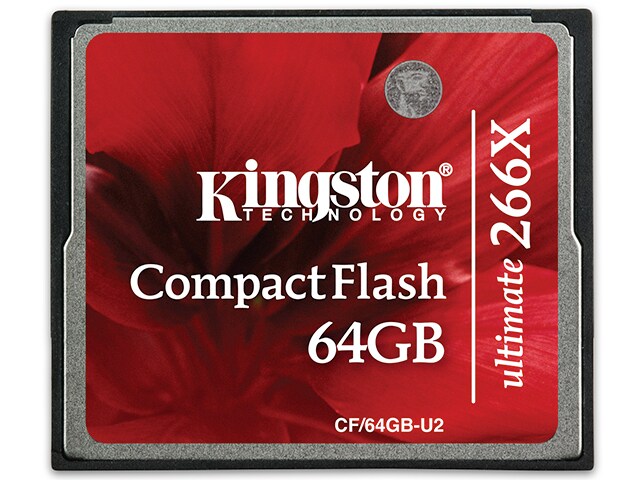 Kingston CF64GBU2 64GB Ultimate CompactFlash 266x Card with Recovery Software