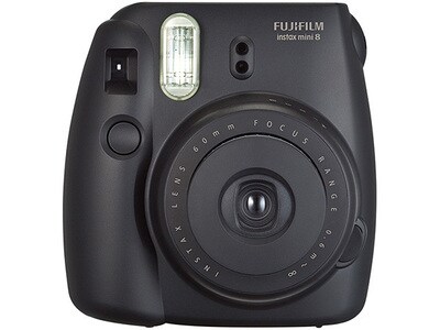 Fujifilm Instax Mini 8 Instant Camera with 10 Exposure Film - Black