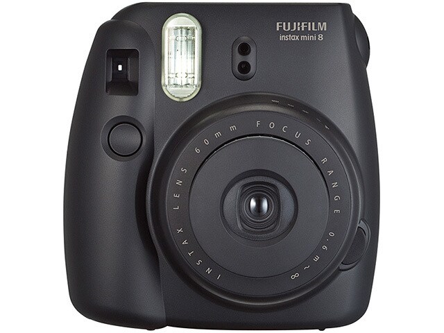 Fujifilm Instax Mini 8 Instant Camera with 10 Exposure Film Black