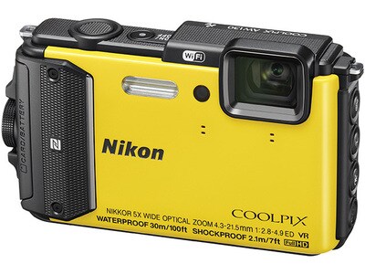 Nikon COOLPIX AW130 16MP Waterproof Digital Camera - Yellow
