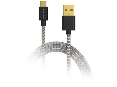 Câble de charge tressé micro USB de Digipower de 1,8 m (6 pi)