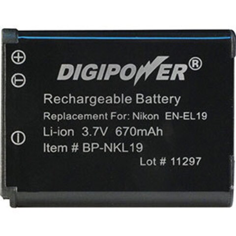 Digipower BPNKL19 Replacement Battery for Nikon EN EL19