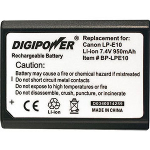 Digipower BPLPE10 Replacement Battery for Canon LP E10