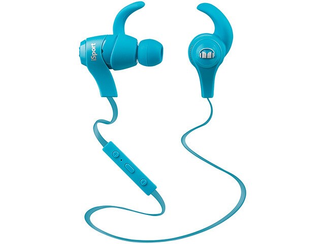 Monster iSport Bluetooth Wireless In Ear Headphones Blue