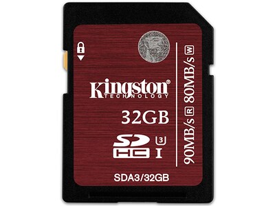 Kingston 32GB SDHC UHS-I Speed Class 3 90R/80W Flash Card