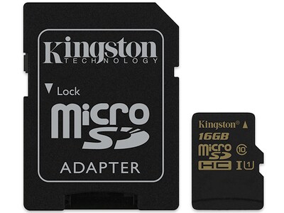 Carte mémoire MicroSDHC de classe 10 UHS-I de Kingston - 16 Go