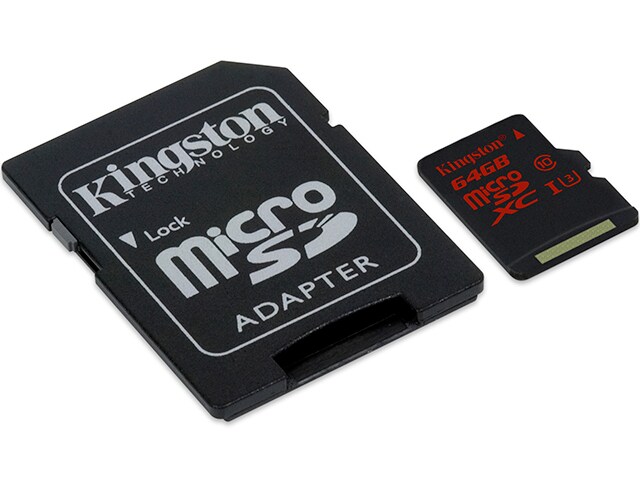 Kingston 64GB MicroSDXC Class 3 UHS I U3 Card