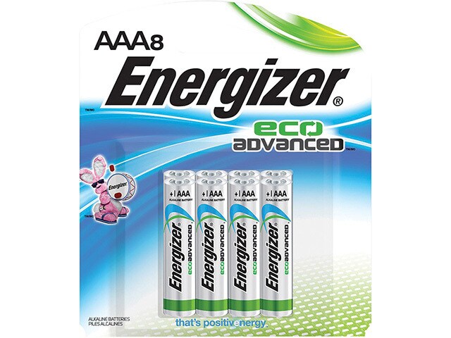 Energizer EcoAdvanced AAA Batteries 8 Pack