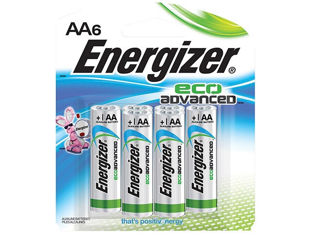 Energizer EcoAdvanced AA Batteries 6 Pack