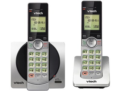 VTech CS6919-2 DECT 6.0 Cordless Phone with 2 Full Duplex Handsets - Silver