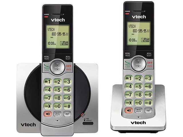 VTech CS6919 2 DECT 6.0 Cordless Phone with 2 Full Duplex Handsets Silver