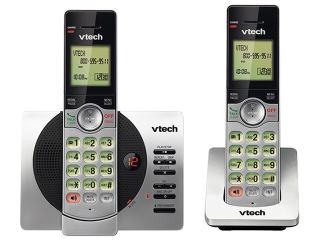 VTech CS6929 2 DECT 6.0 Cordless Phone with Caller ID Call Block Full Duplex Handset Speakerphones 2 Handsets