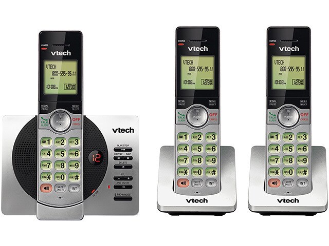 VTech CS6929 3 DECT 6.0 Cordless Phone with Caller ID Call Block Full Duplex Handset Speakerphones 3 Handsets