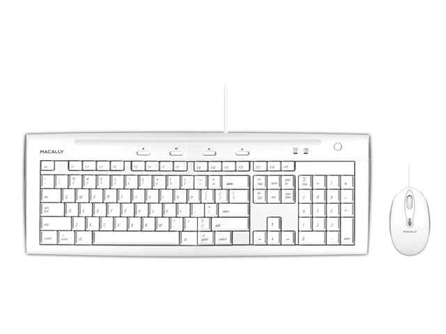 Macally IKEY5COMBO USB Wired Keyboard Mouse For Mac