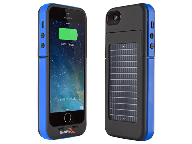 EnerPlex Surfr Solar Battery Case for iPhone 5 5s Black Blue