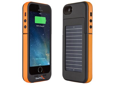 EnerPlex Surfr Solar Battery Case for iPhone 5/5s - Black & Orange