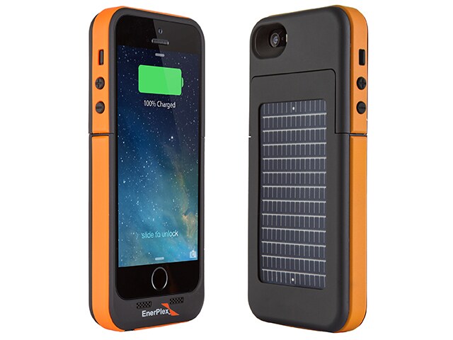 EnerPlex Surfr Solar Battery Case for iPhone 5 5s Black Orange