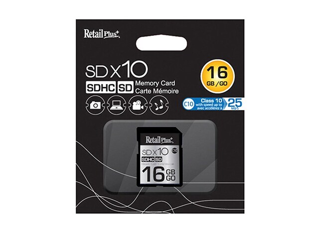 RetailPlus 16GB Class 10 SDHC Memory Card