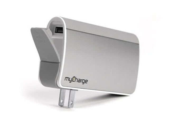 MyCharge 6000mAh Hub 6000 Portable Charger Silver