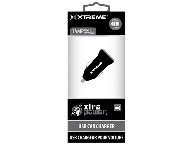 Xtreme Cables 81101 1A Single Port USB Car Charger Black