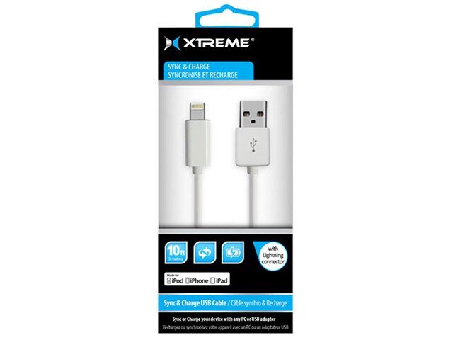 Xtreme Cables 51810 3m 10 USB to Lightning Cable White