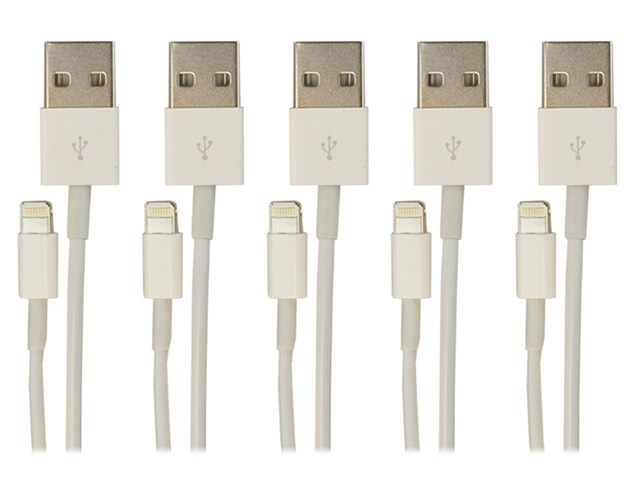 VisionTek 900759 1m 3.2 Lightning Charge Sync Cable White 5 pack