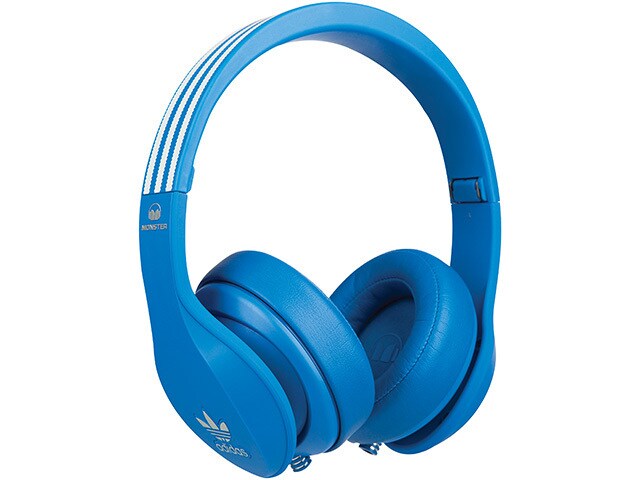 adidas Originals by Monster Over Ear Headphones with In Line Controls Blue Open Box