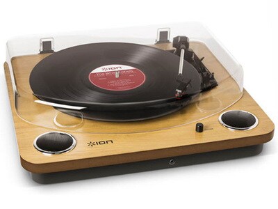 ION Audio Max LP USB Conversion Turntable with Speakers - Wood