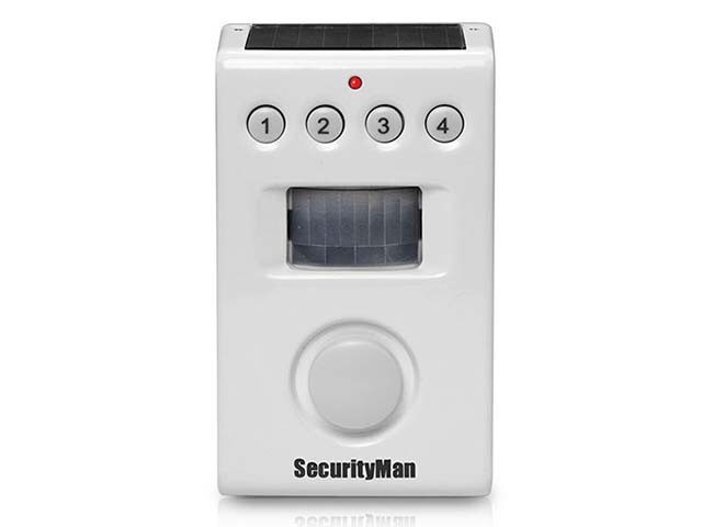 SecurityMan SOLARPIR Indoor Motion Detection Alarm with Solar Panel