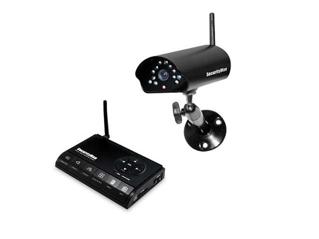 SecurityMan DIGIAIRWATCH Wireless Camera with Night Vision Audio Receiver Black