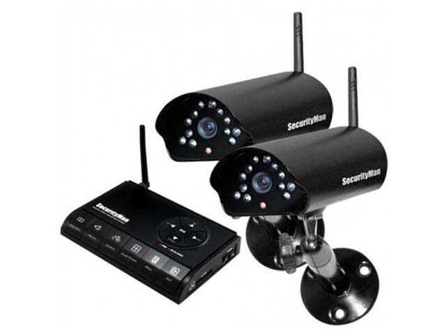 SecurityMan DIGIAIRWATCH2 Wireless Camera with Night Vision Audio Receiver Black