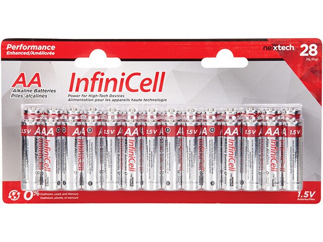 InfiniCell AA Alkaline Batteries 28 Pack