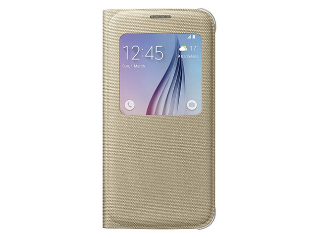 Samsung Fabric S View Cover for Galaxy S6 Gold