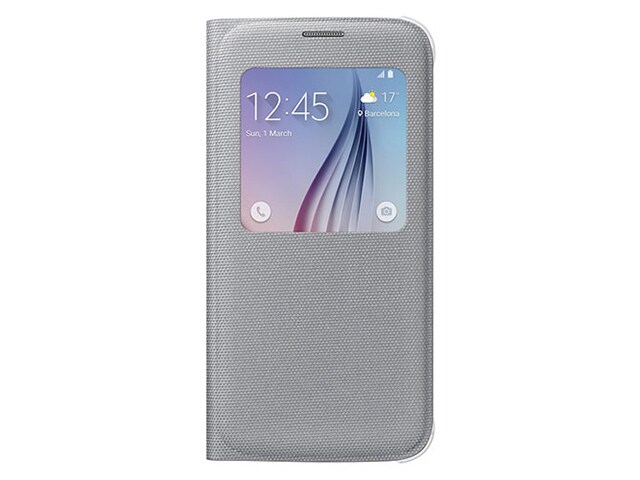 Samsung Fabric S View Cover for Galaxy S6 Silver