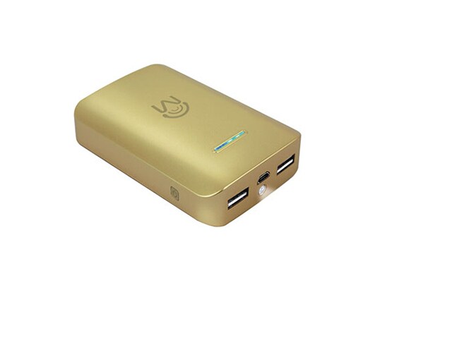 Mental Beats 00537 6000 mAh Universal Dual USB Port Power Bank Gold