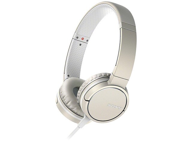 Sony Step Up Over Ear Headphones with In Line Controls Ivory