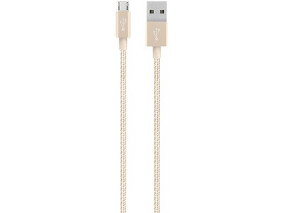 Câble métallique micro USB à USB de 1,2 m (4 pi) MIXIT de Belkin - or